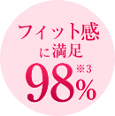 フィット感に満足 98%※3